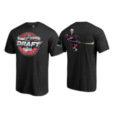 San Jose Sharks Joshua Norris Black 2017 Draft Player Pictorial T-shirt