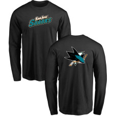 San Jose Sharks Black Team Mark Long Sleeve T-shirt