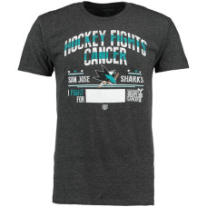 San Jose Sharks Charcoal Hockey Fights Cancer Old Time Throwback T-shirt