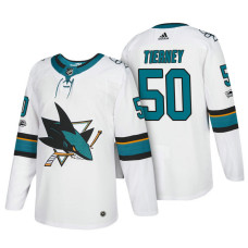 San Jose Sharks #50 Chris Tierney White 2018 New Season Team Road Jersey