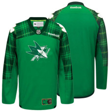 San Jose Sharks Green St. Patrick Day Blank Jersey