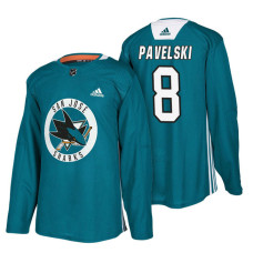 San Jose Sharks #8 Teal New Season Practice Joe Pavelski Jersey