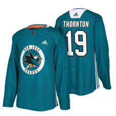 San Jose Sharks #19 Teal New Season Practice Joe Thornton Jersey