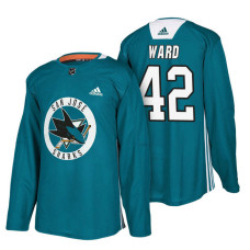 San Jose Sharks #42 Teal New Season Practice Joel Ward Jersey