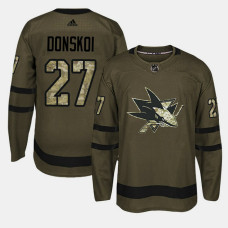 San Jose Sharks #27 Camo Salute To Service Joonas Donskoi Jersey