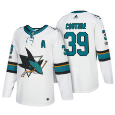 San Jose Sharks #39 Logan Couture White 2018 New Season Team Road Jersey