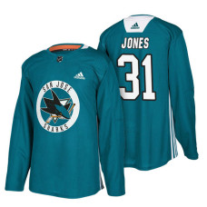 San Jose Sharks #31 Teal New Season Practice Martin Jones Jersey