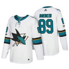 San Jose Sharks #89 Mikkel Boedker White 2018 New Season Team Road Jersey