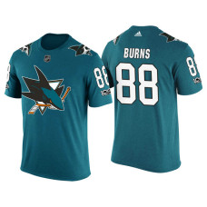 San Jose Sharks Teal Brent Burns #88 2018 Adidas New Season Shirsey T-shirt