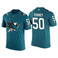 San Jose Sharks Teal Chris Tierney #50 2018 Adidas New Season Shirsey T-shirt