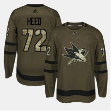 San Jose Sharks #72 Camo Salute To Service Tim Heed Jersey