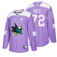 San Jose Sharks #72 Tim Heed Purple Hockey Fights Cancer Authentic Jersey