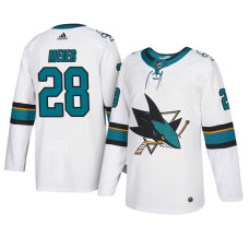 San Jose Sharks #28 White Authentic Away Timo Meier Jersey