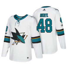 San Jose Sharks #48 Tomas Hertl White 2018 New Season Team Road Jersey