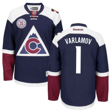 Colorado Avalanche Semyon Varlamov #20 Navy Blue 20th Anniversary With Jersey 2022 Stanley Cup Champions Patch