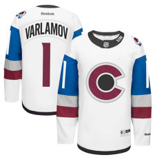 Colorado Avalanche Semyon Varlamov #1 White Stadium Series With Jersey 2022 Stanley Cup Champions Patch