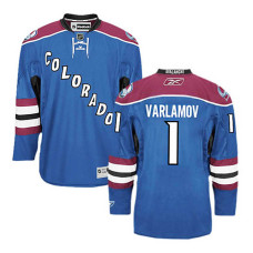 Colorado Avalanche Semyon Varlamov #1 Blue Alternate With Jersey 2022 Stanley Cup Champions Patch