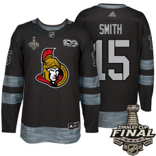 Ottawa Senators #15 Zack Smith Black 2017 Stanley Cup Final 100th Classic Limited Fashion Jersey