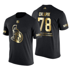 Ottawa Senators Filip Chlapik Gold Limited with Message T-Shirt Black