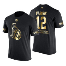 Ottawa Senators Marian Gaborik Gold Limited with Message T-Shirt Black