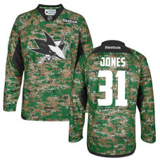 San Jose Sharks Martin Jones #31 Camo Veteran's Day Jersey