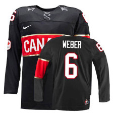 Canada Team Shea Weber #6 Black Premier Olympic Jersey