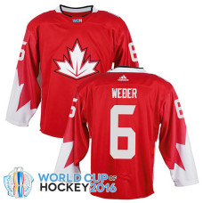 Canada Team Shea Weber #6 Red 2016 World Cup Jersey