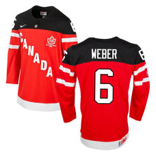 Canada Team Shea Weber #6 Red 100th Anniversary Premier Olympic Jersey