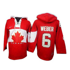 Canada Team Shea Weber #6 Red Premier Olympic Jersey