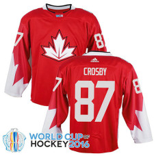 Canada Team Sidney Crosby #87 Red 2016 World Cup Jersey