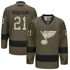 St. Louis Blues Patrik Berglund #21 Green Camo Player Jersey