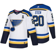 St. Louis Blues #20 Alexander Steen White 2018 New Season Team Road Jersey