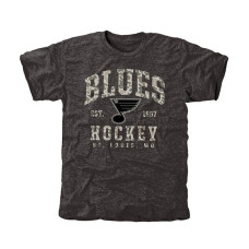 St. Louis Blues Black Camo Stack Tri-Blend T-Shirt