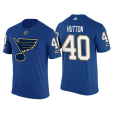 St. Louis Blues Blue Carter Hutton #40 2018 Adidas New Season Shirsey T-shirt