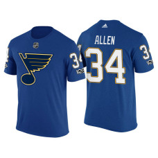 St. Louis Blues Blue Jake Allen #34 2018 Adidas New Season Shirsey T-shirt