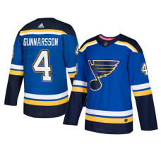 St. Louis Blues #4 Royal Authentic Home Carl Gunnarsson Jersey