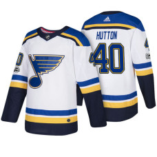 St. Louis Blues #40 Carter Hutton White 2018 New Season Team Road Jersey