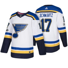 St. Louis Blues #17 Jaden Schwartz White 2018 New Season Team Road Jersey