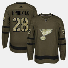 St. Louis Blues #28 Camo Salute To Service Kyle Brodziak Jersey