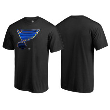 St. Louis Blues Black Crew Neck Midnight Mascot Team T-shirt