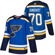 St. Louis Blues #70 Oskar Sundqvist Blue 2018 New Season Player Home Jersey