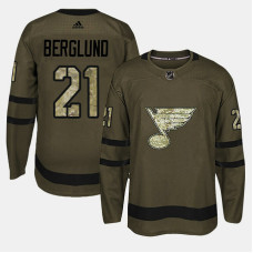 St. Louis Blues #21 Camo Salute To Service Patrik Berglund Jersey