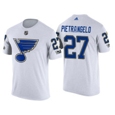 St. Louis Blues White Alex Pietrangelo #27 2018 Adidas New Season Shirsey T-shirt