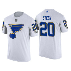 St. Louis Blues White Alexander Steen #20 2018 Adidas New Season Shirsey T-shirt