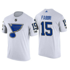 St. Louis Blues White Robby Fabbri #15 2018 Adidas New Season Shirsey T-shirt