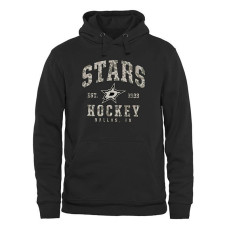 Dallas Stars Black Camo Stack Fleece Pullover Hoodie