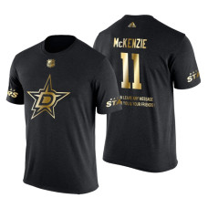 Dallas Stars Curtis McKenzie Gold Limited with Message T-Shirt Black