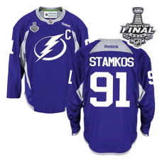 Tampa Bay Lightning Steven Stamkos #91 Purple 2015 Stanley Cup Practice Jersey