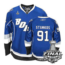 Tampa Bay Lightning Steven Stamkos #91 Blue 2022 Stanley Cup Alternate Finals Jersey