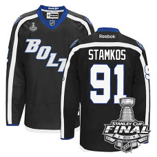 Tampa Bay Lightning Steven Stamkos #91 Black 2022 Stanley Cup Alternate Finals Jersey